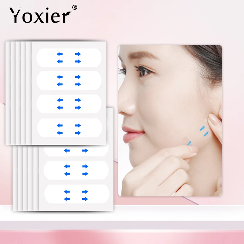 40/80 Pcs Invisible Thin Face Stickers Fast Face Lift Up Facial Line Wrinkle Sagging Skin V-Shape Chin Adhesive Tape Dropship