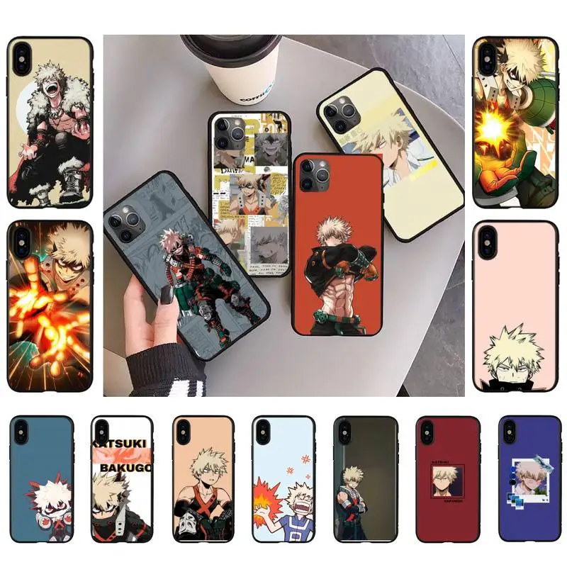 

Katsuki Bakugou Phone Case Fashion Case For iPhone 11 8 7 6S Plus X XS MAX 5S se 2020 11 12pro max xr my hero academia Coque