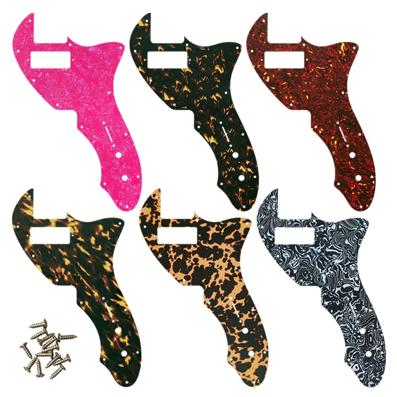 

Pleroo Custom Guitar Parts For US Minni Tele 69 Guitar Pickguard With Humbucker Scratch Plate, Multi Color Choice Flame Pattern