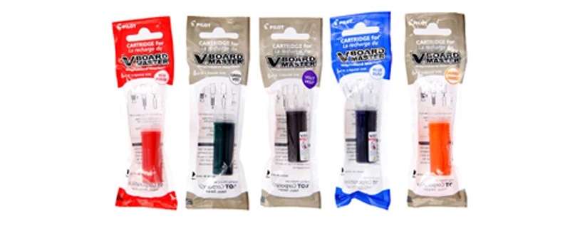 6 Pieces Ink Mixed Pilot WBMAVBM V доска мастер Средний пуля круглый носок белая доска маркер черный/синий/красный/оранжевый/зеленый/фиолетовый заправка чернил P-WMRF8 - Цвет: 6 Pieces Ink Mixed