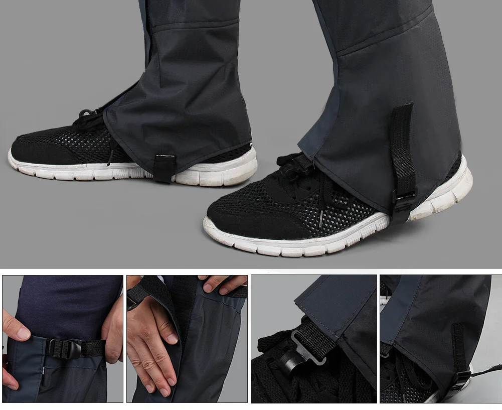 Гетры для ног водонепроницаемые износостойкие на липучке до колена Защитные