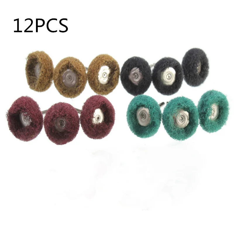 

12pcs Abrasive Wheel Buffing Polishing Wheel Set Scouring Pad Sanding Head Polishing Brush for Dremel Tool Power Tool Dropship