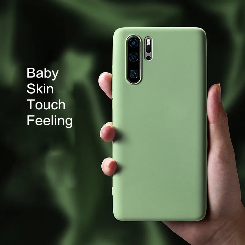 Жидкий силиконовый чехол для Huawei P30 Lite Полная защита бизнес мягкий телефона Pro P 30 |