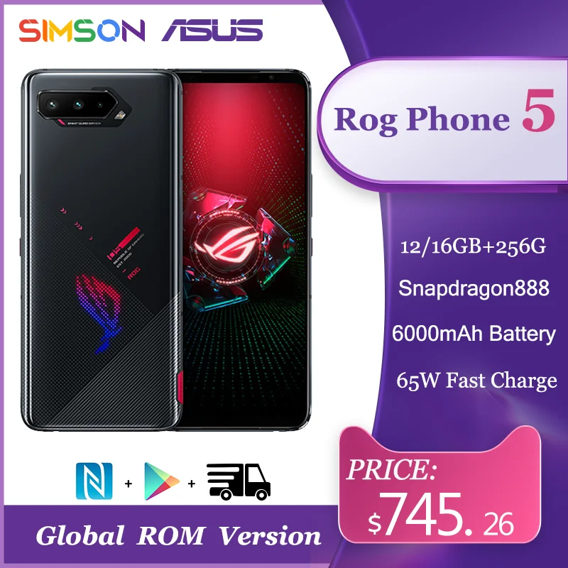 Asus ROG смартфон с 5-дюймовым дисплеем процессором Snapdragon 6 78 144 мАч 65 Вт 64 мп |