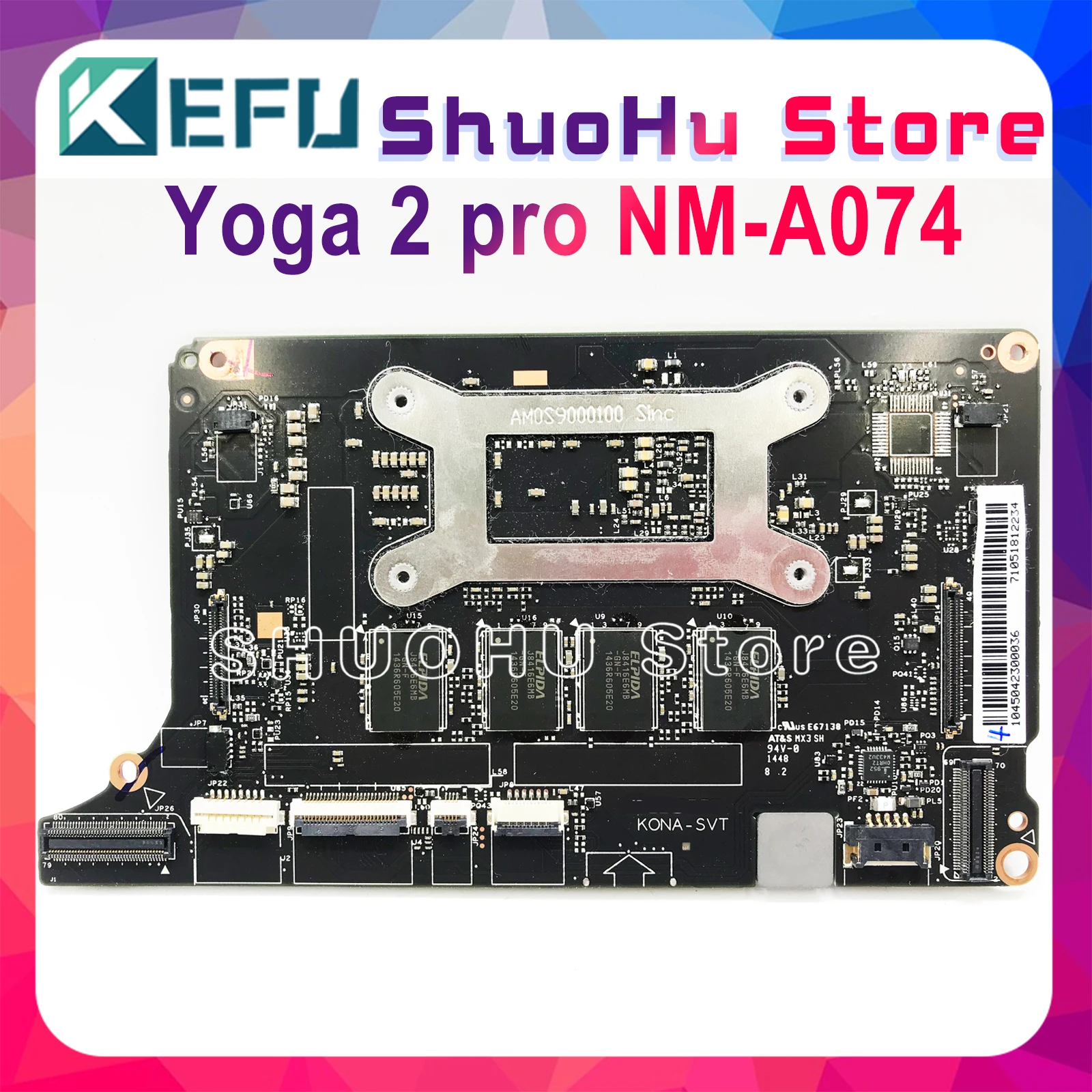 

KEFU NM-A074 For Lenovo Yoga 2 Pro Laptop Motherboard 5B20G38213 VIUU3 NM-A074 i5-4210U/I5-4200U CPU 8GB original mothebroard