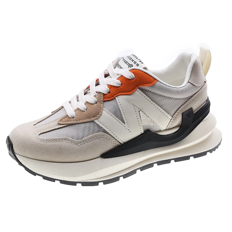 

New casual student sports board shoes female round toe lace-up breathable fashion forrest shoes all-match single shoes
