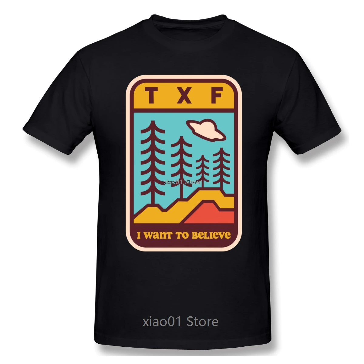 

The X Files Tv I Want To Believe T Shirt Oversized Cotton Crewneck Custom Short Sleeve Shirt Men