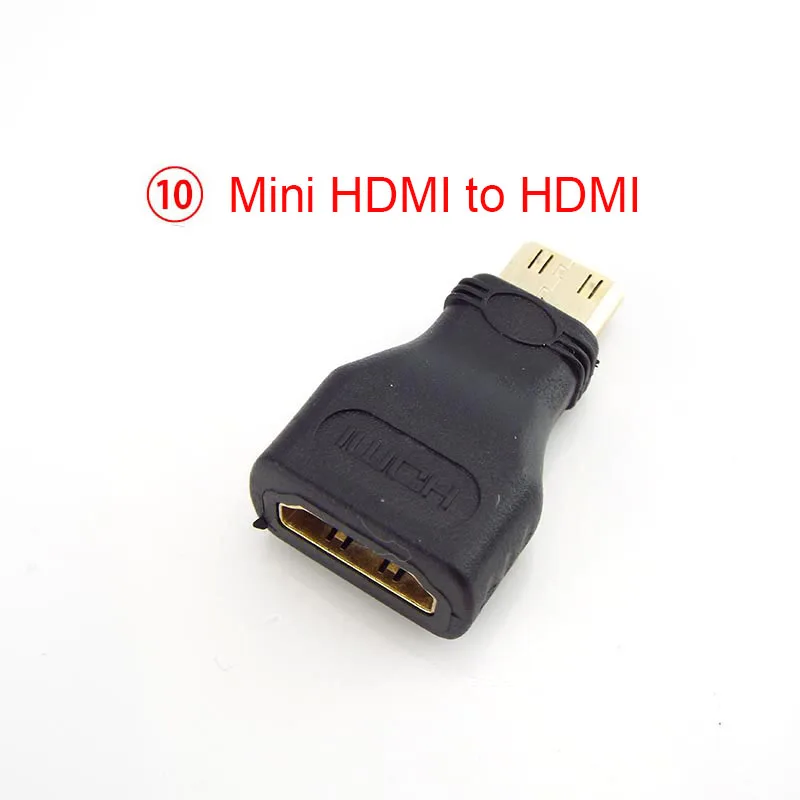 2 in 1 Male to Female HDMI-compatible Converter Mini Micro Adapter Extender Cable Laptop 1080P HDTV 90 180 270 360 Degree | Электроника