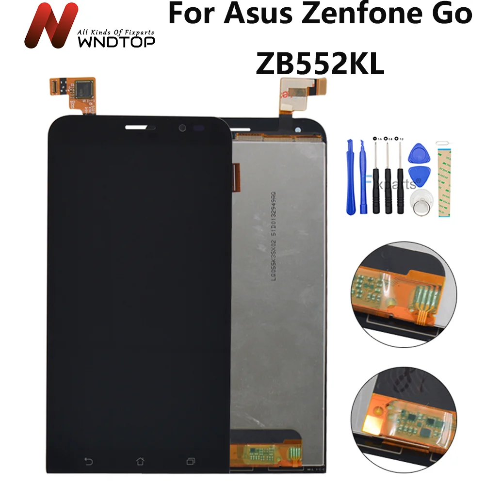 ЖК-дисплей 5 дюйма для Asus Zenfone GO ZB552KL X007D сенсорный экран сменная деталь сборки