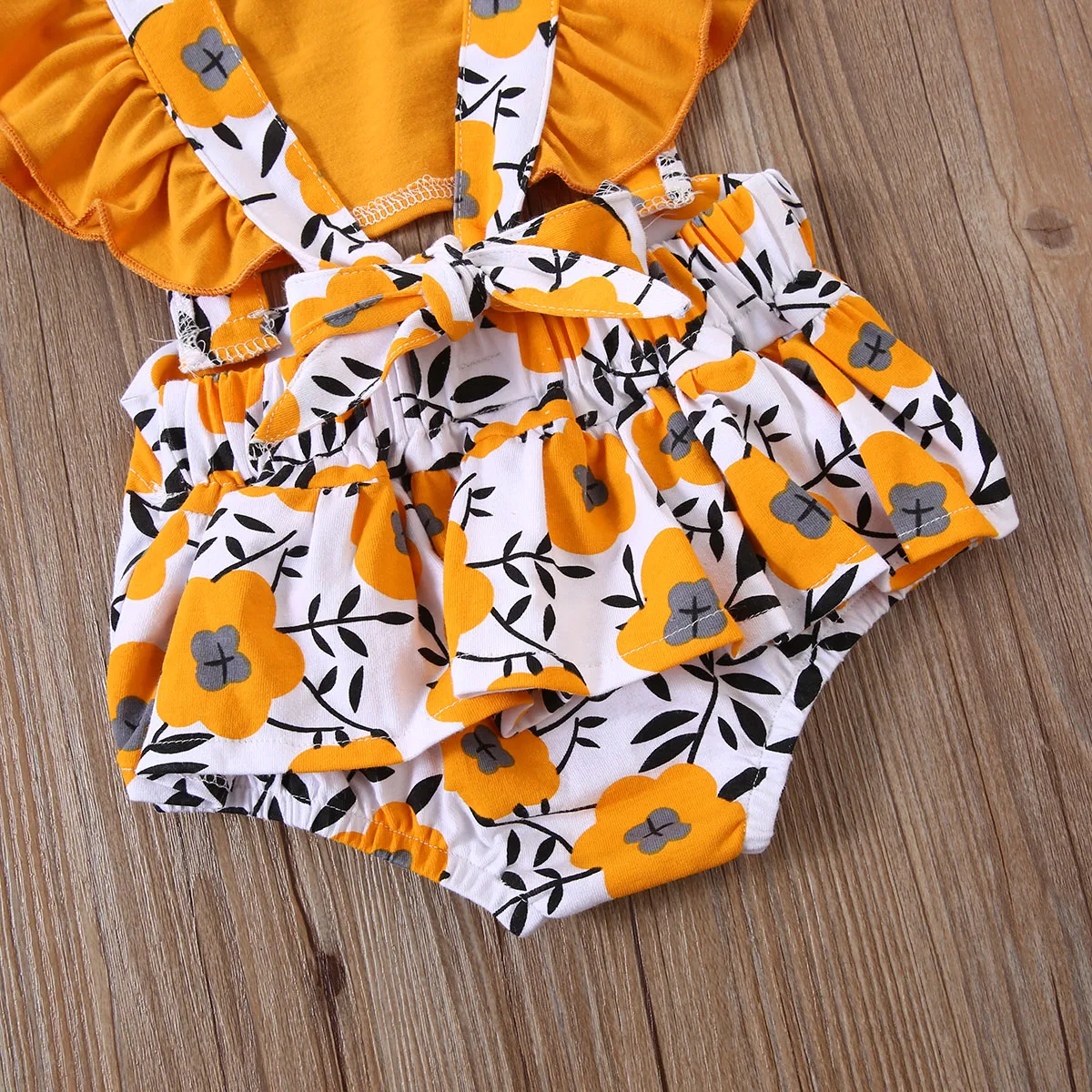 

2020 Summer Toddler Infant Kids Baby Girl Summer Clothes Floral Print Bodysuit Jumpsuit Bodysuit Outfits 0-18M