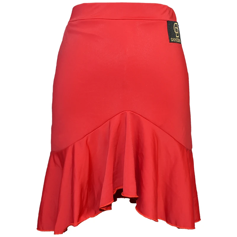 Новинка юбка для латинского танца женщин с оборками цветочным рисунком Танго