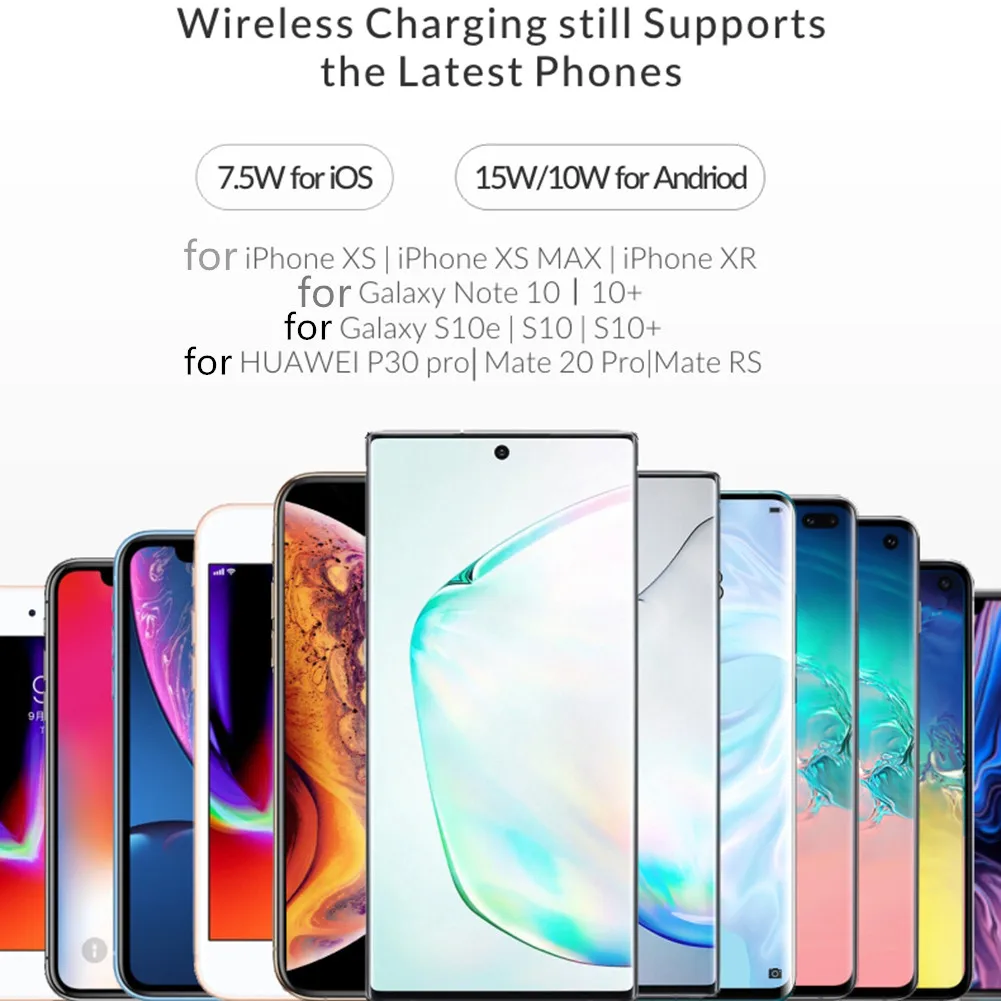 

15W Fast Charger For iPhone Wireless Charging Pad Cell Phone Mirror Quick Charger For Huawei Xiaomi Samsung