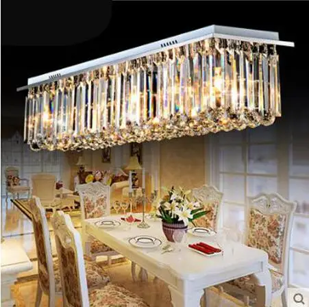 Прямоугольная лампа для столовой хрустальная бара индивидуальная современная