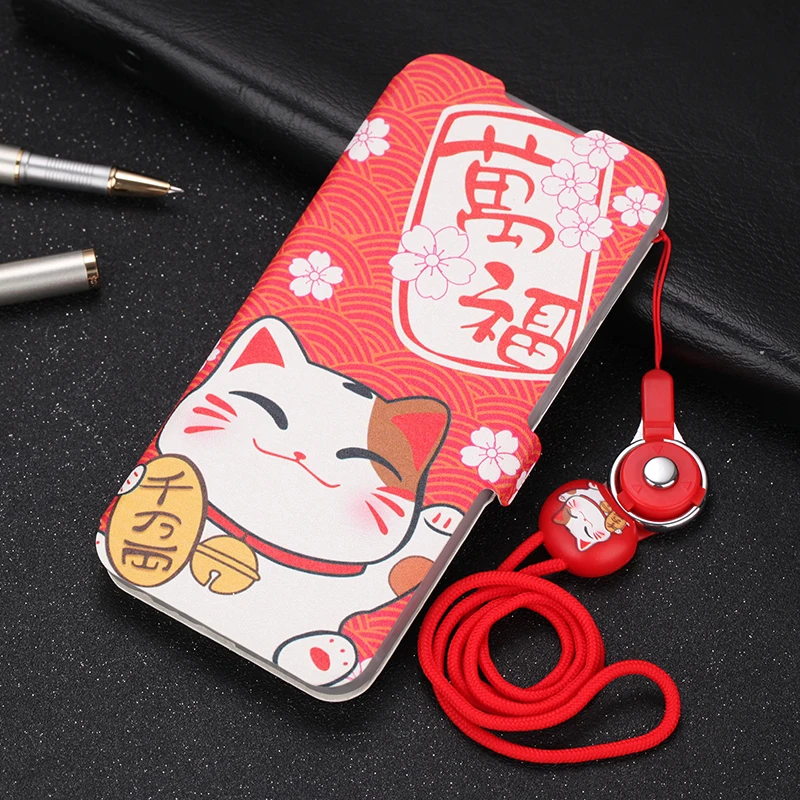 Для Xiao mi Red mi Note 8 7 6 5 Pro милый раскрашенный флип-кошелек с подставкой кожаный чехол красный mi 8A 8 mi 9 8 mi A2 Lite 6X Чехол-книжка