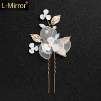 l mirror 1pcs handmade bridal hair pins clips crystals rhinestone women wedding party decorative jewelry accessories headwear