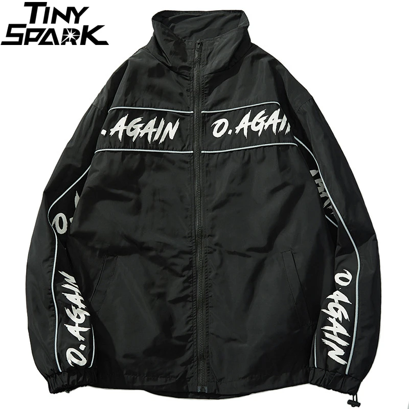 Мужская уличная куртка в стиле хип хоп пальто с буквенным принтом ретро