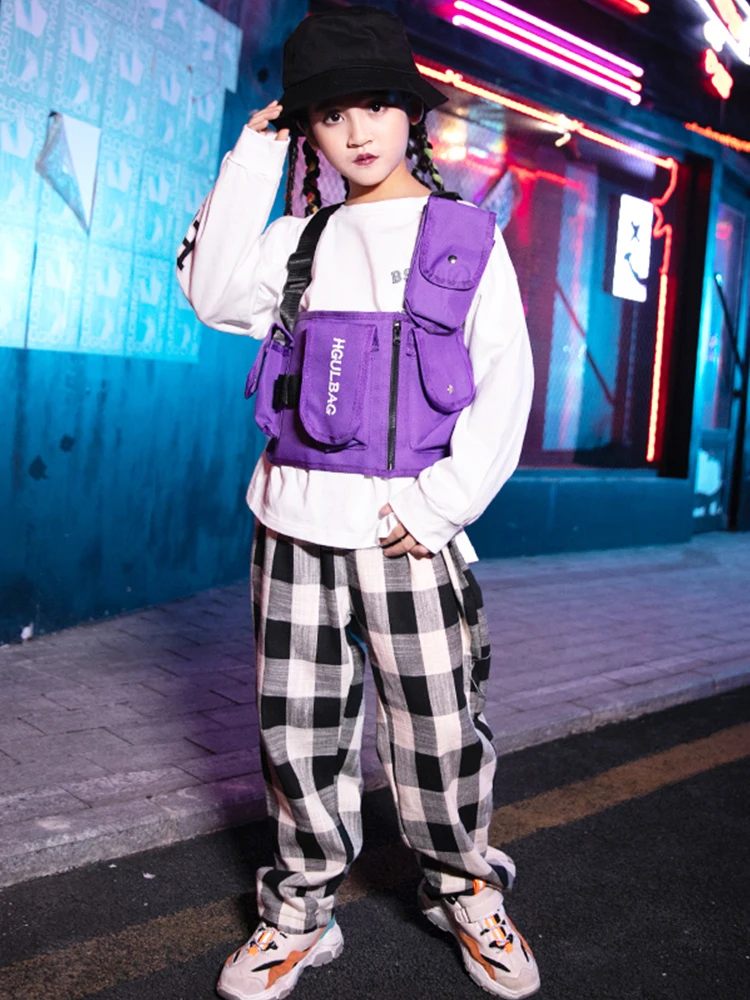 

Children Jazz Dance Costumes Street Dance Sports Hip Hop Clothing for Boys Girls Ballroom Dance Performance Stage Wear