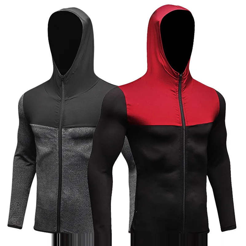 Новинка мужские куртки для бега фитнеса спортзала спортивное пальто с капюшоном