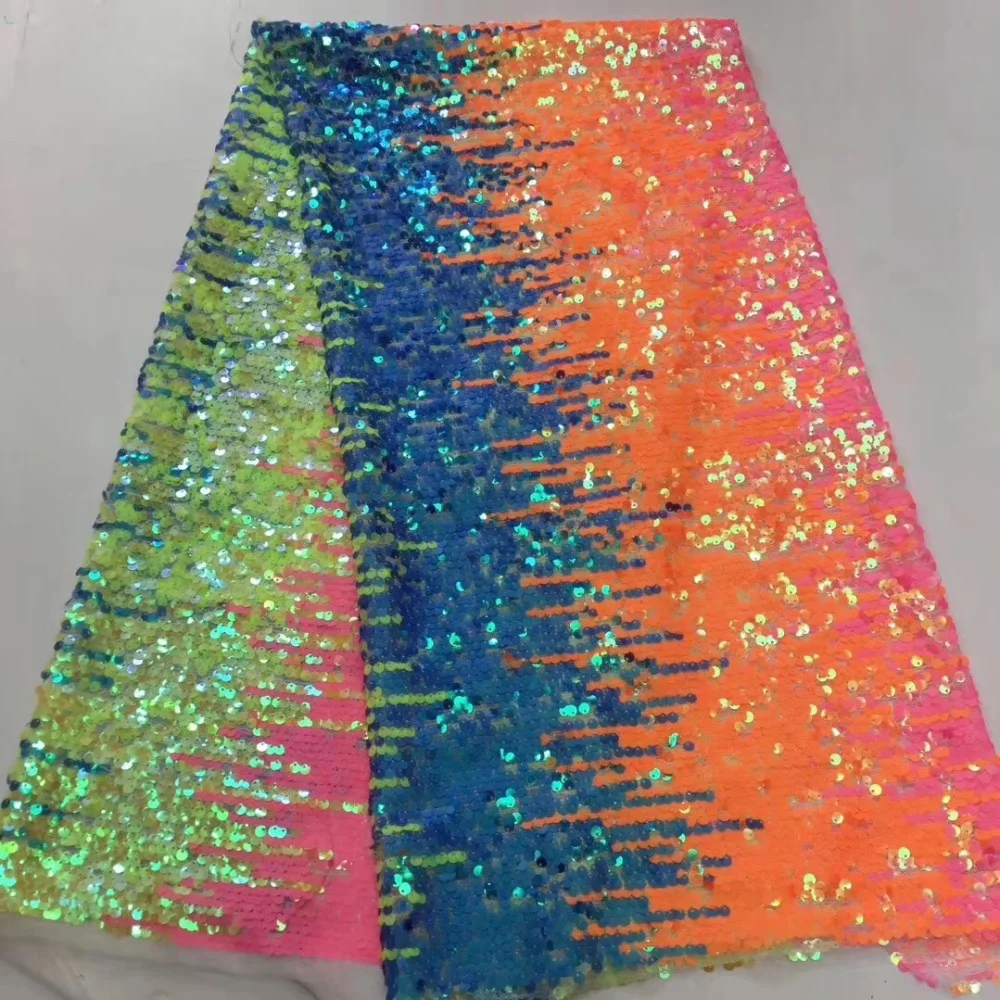 Оранжевое Золотое Африканское парчовое полотно с перьями жаккардовое кружево