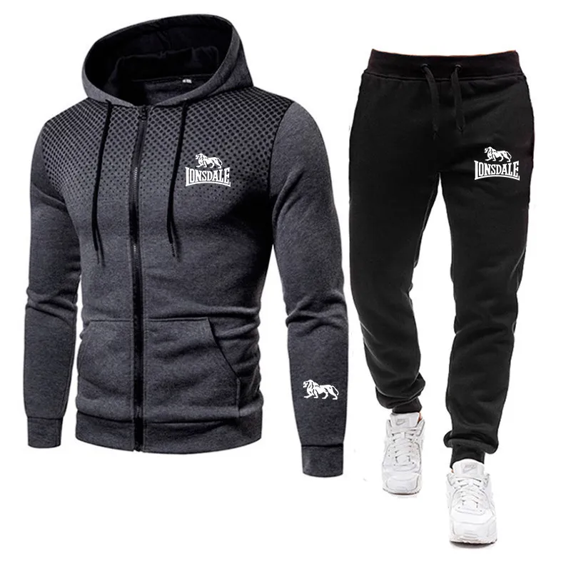 

2021 new spring and autumn men's car logo brand hoodie suit fleece zipper sweater casual sports sweatpants men's sportswear