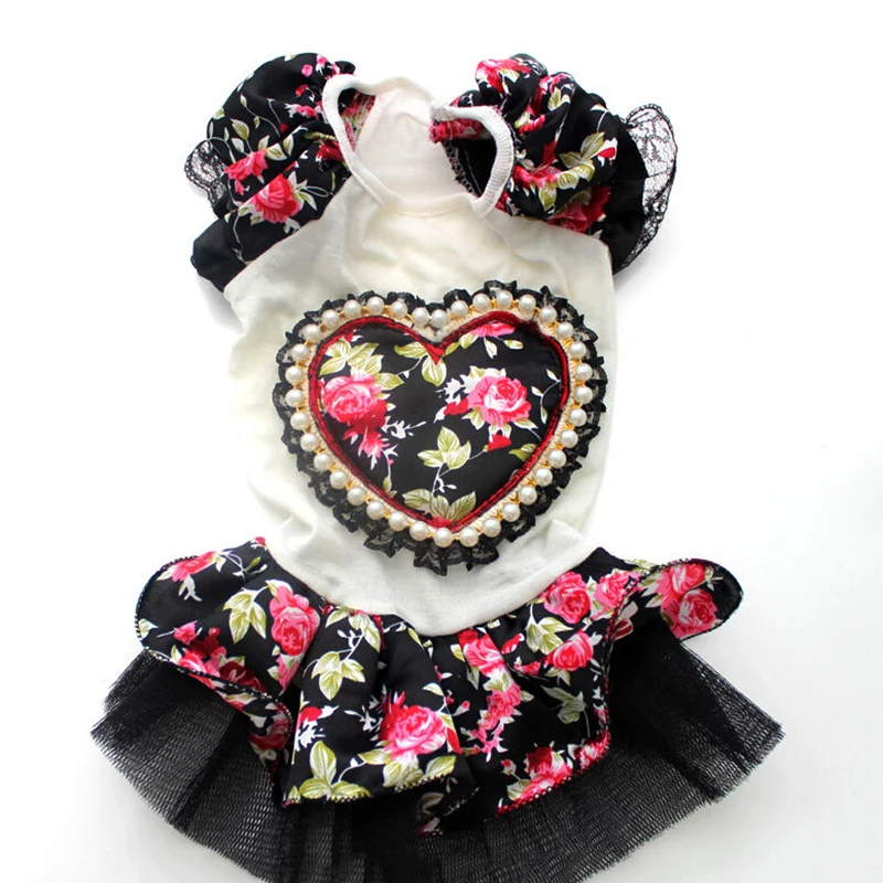 

Товары для домашних животных, одежда для собак и щенков, искусственный Шелковый бант с кружевом, свадебные наряды, красное платье для собаки