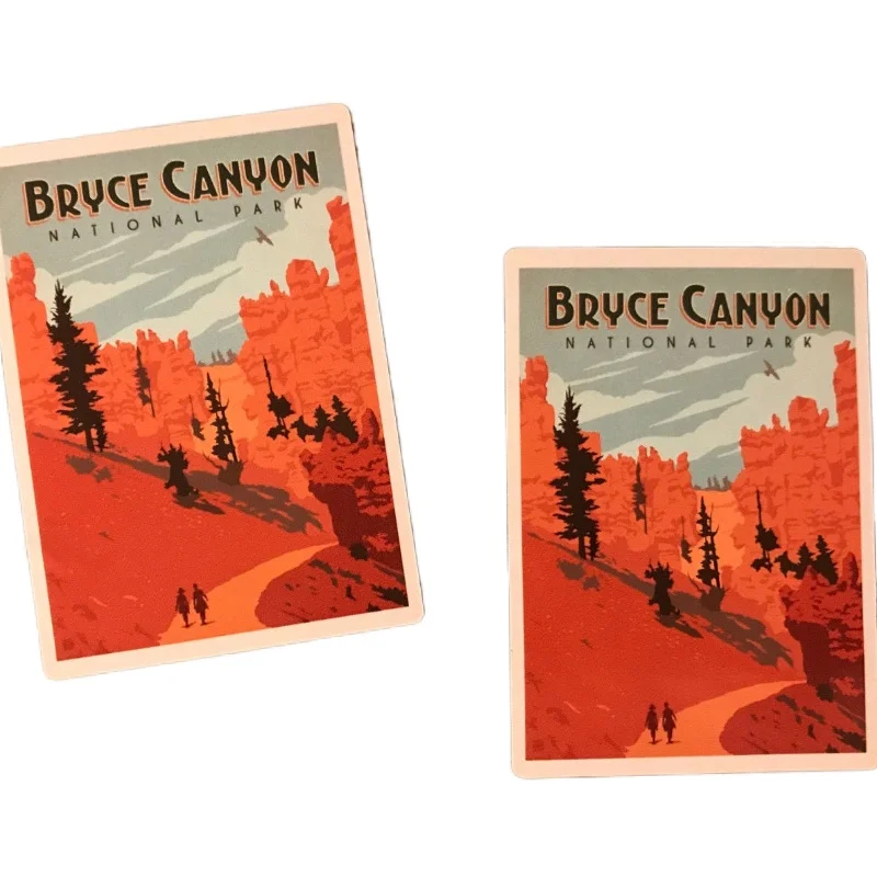 Bryce Canyon Reise Aufkleber Koffer Work &Travel USA Oldtimer Vintage TR004  stickers