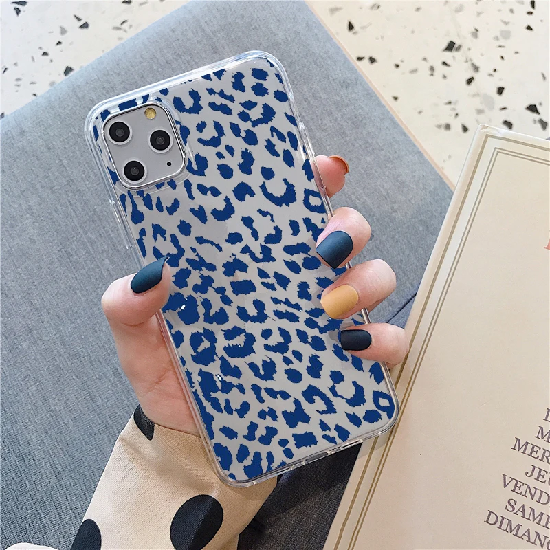 Мягкий чехол для iphone 11pro max 12pro 12mini 7 8 plus xr xs из ТПУ с леопардовым принтом и пантерой