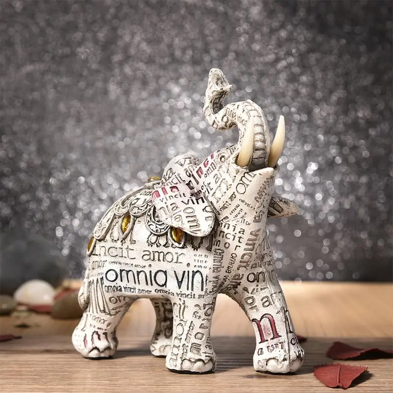 Креативные искусственные статуя слона настольные поделки из резины которые