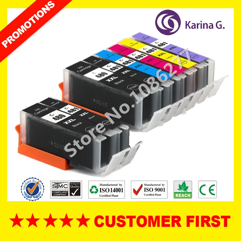 Совместимый картридж для Canon PGI480 CLI481 чернильный PIXMA TS8140 TS9140 и т. Д. д.|Чернильные