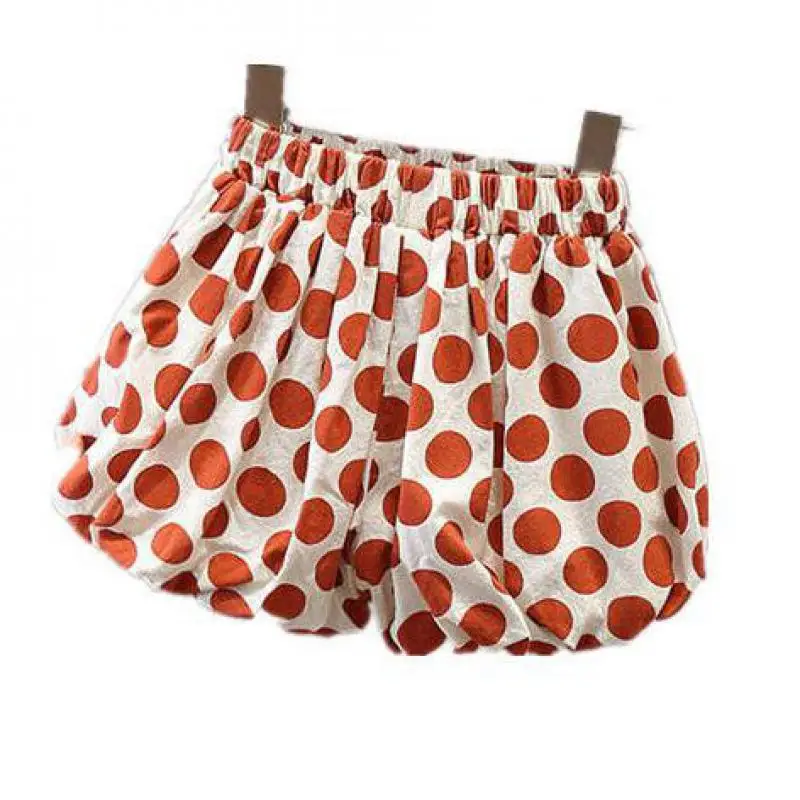 

Girls bracts shorts pants new baby kids girls thin dot summer wear cotton casual children's cute Lantern pants shorts P4 126
