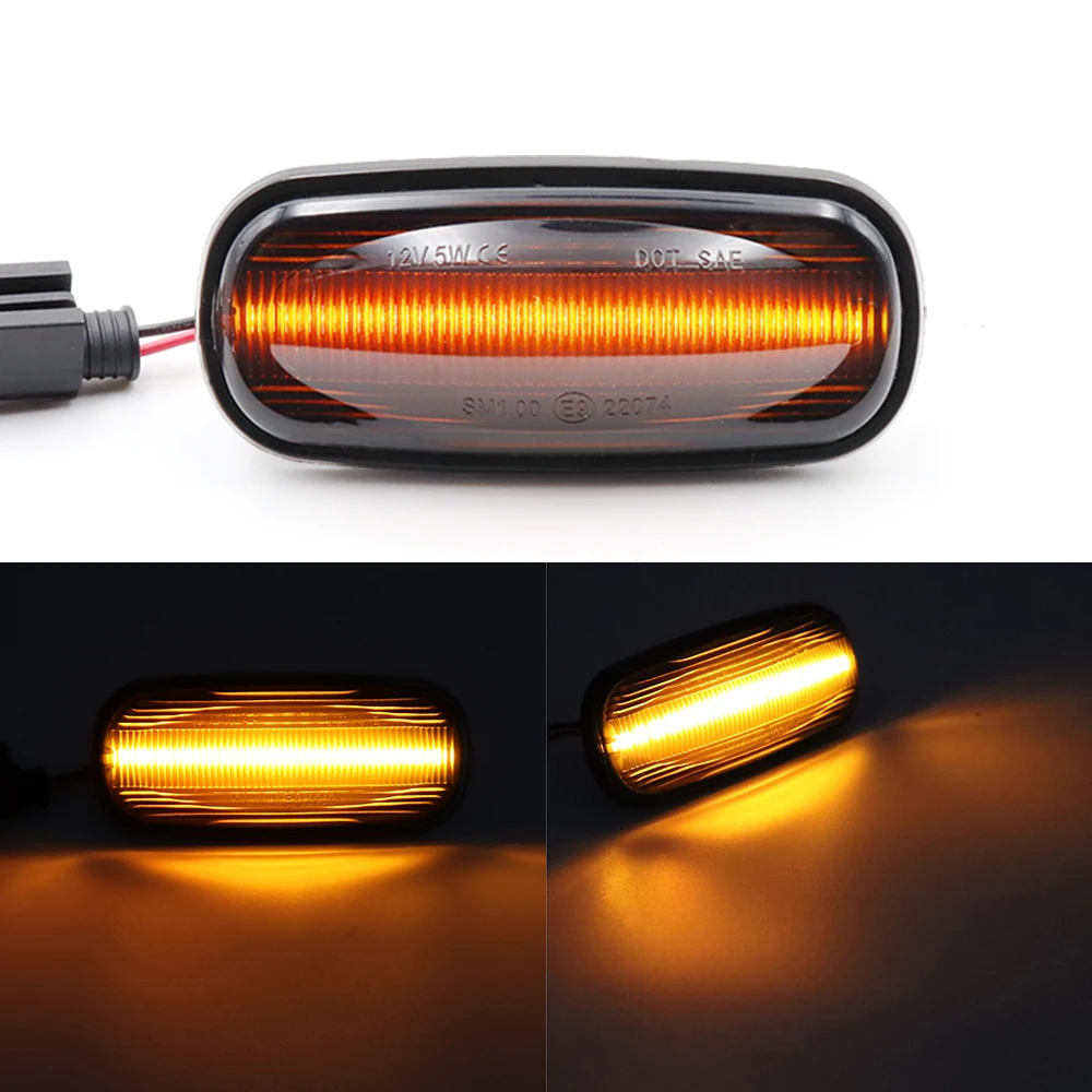 2Pcs Amber Dynamic Flowing LED Side Marker Light For Land Rover Discovery 2 1999-2004 Defender Freelander 1 2002-2005 | Автомобили и