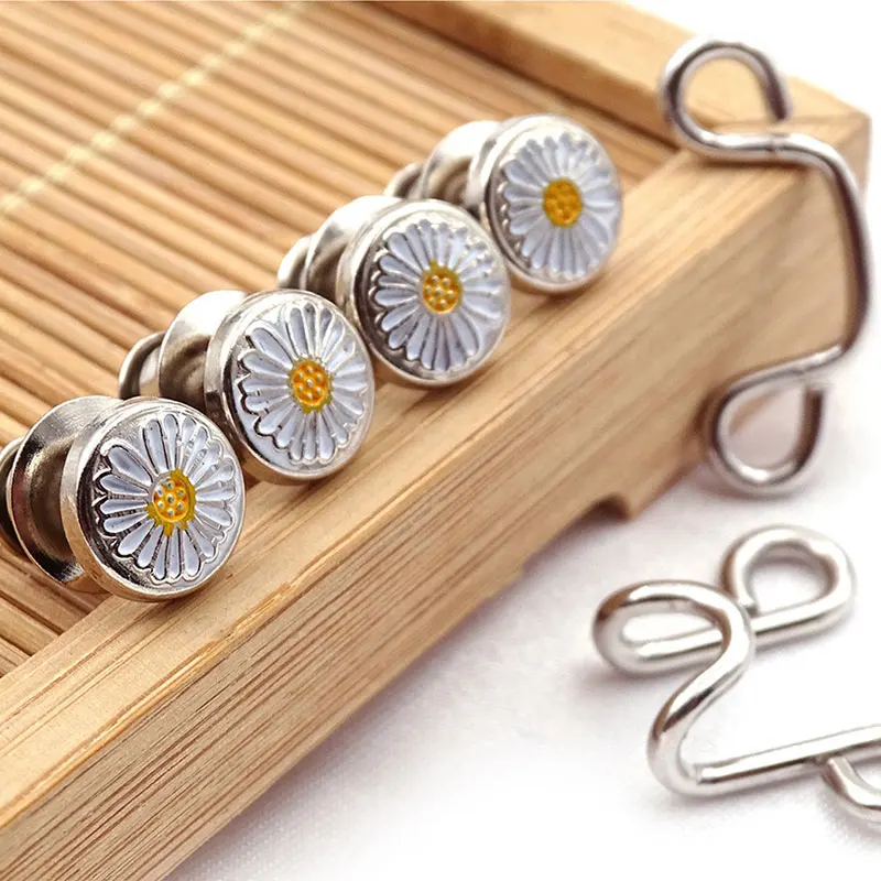 1 комплект Кнопка регулировки талии серебристые золотые металлические крючки