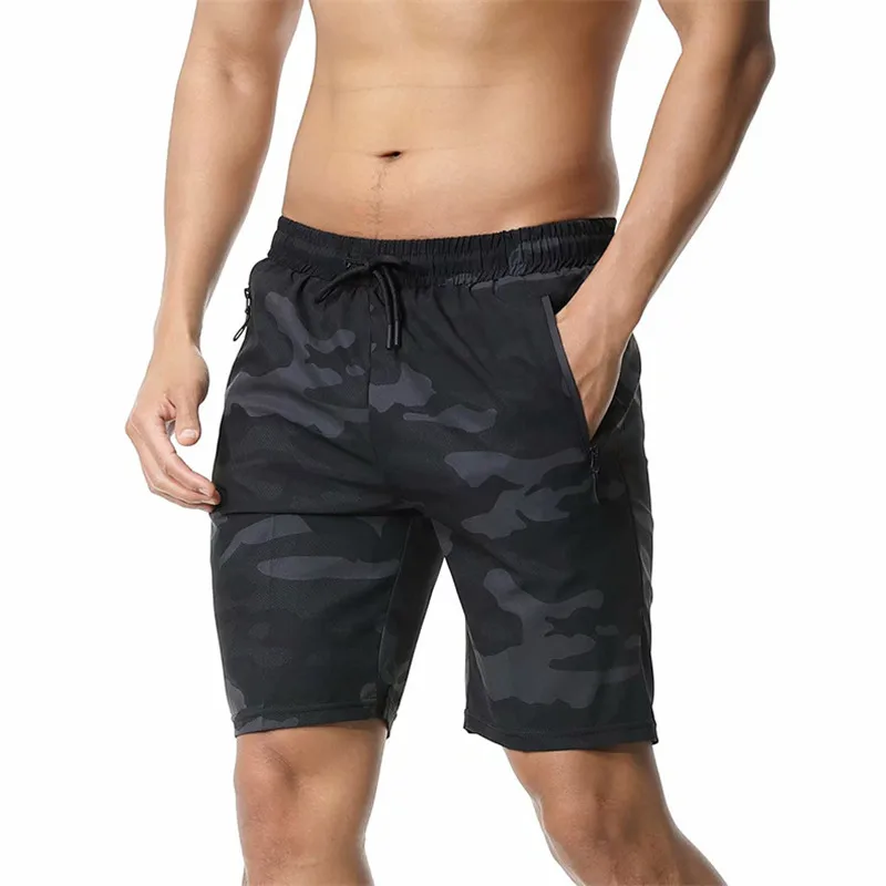 

Men's Shorts Fitness Shorts Running Sports Men's Fitness Shorts Camouflage Zipper Pocket Sports Shorts