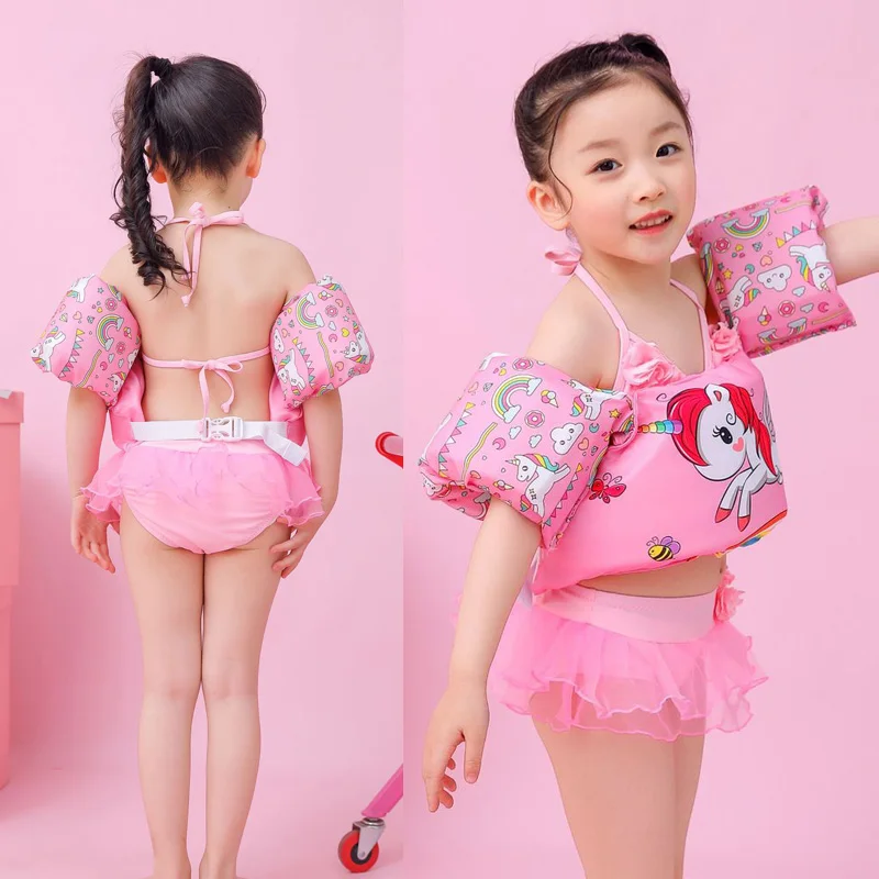 

Mosodo Kids Swim Vest Cartoon Swimming Rings Floats Boys Girls Puddle Jumper 2-6 Child Baby Armbands Sea Beach Pool Life Jacket