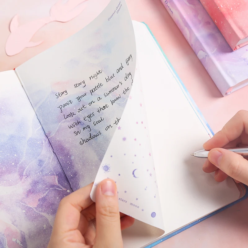 A5 записная книжка со звездой и сердцем для девочек красивая иллюстрация