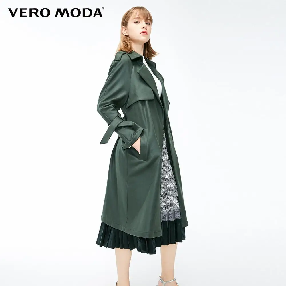 Vero Moda женский OL Стиль Минималистский средней длины саржа Тренч | 319109501