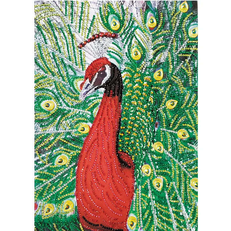 Алмазная живопись сделай сам 5D в форме животного павлин 3D картина Специальные