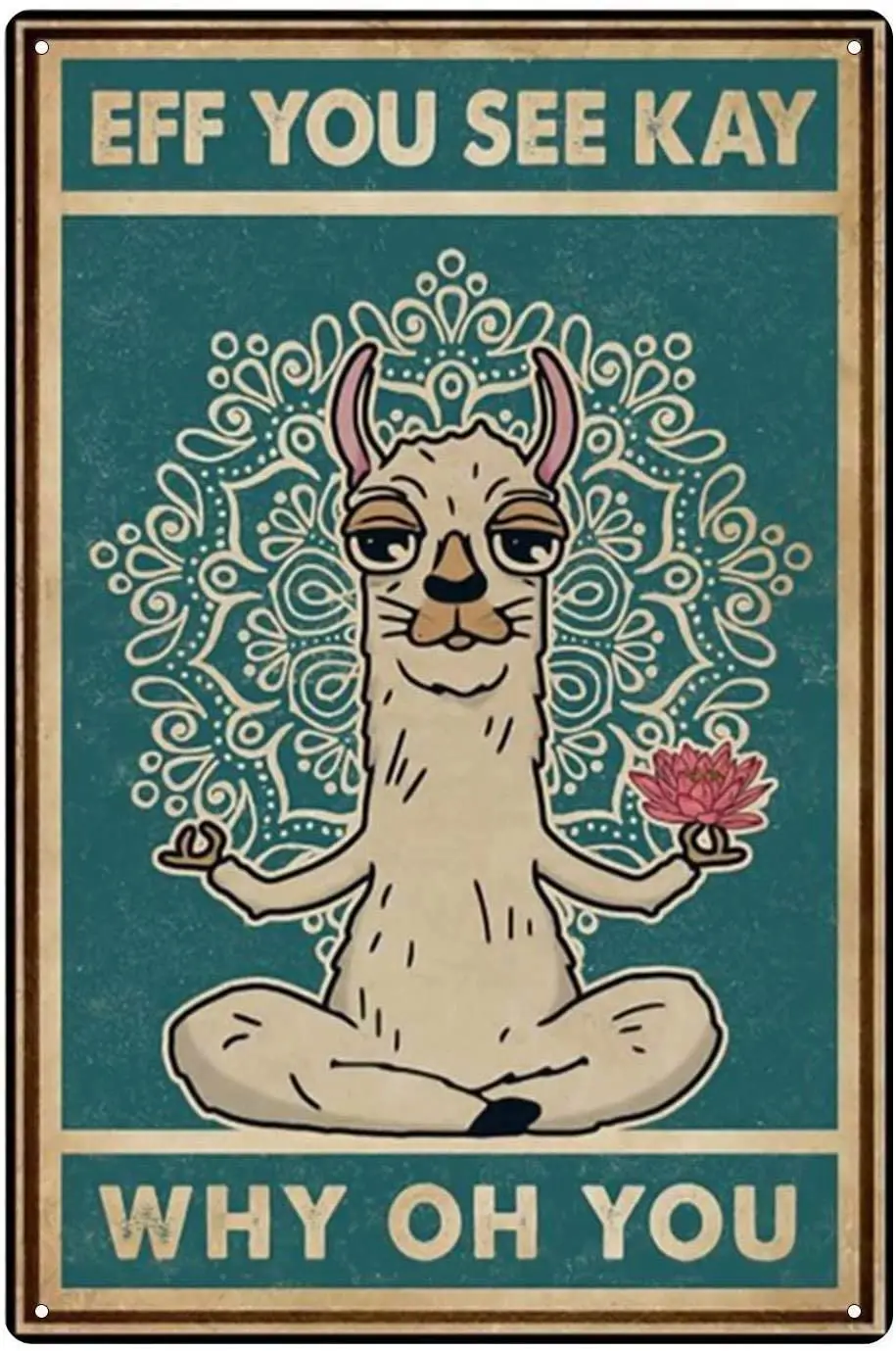 

You See Kay Why Oh You Retro Metal Tin Sign Vintage Sign for Home Coffee Garden Wall Decor 8x12 Inch