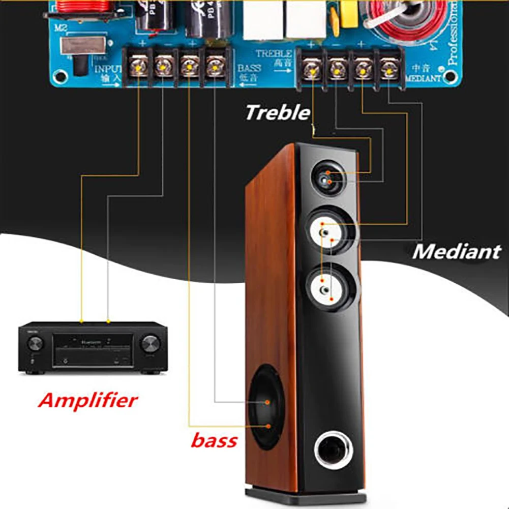 Hi-Fi 350 Вт умный дом делитель частоты аксессуары замена кроссовер фильтр KTV Регулируемый 3-сторонний выход для Динамик профессиональный набор инструментов для самостоятельного