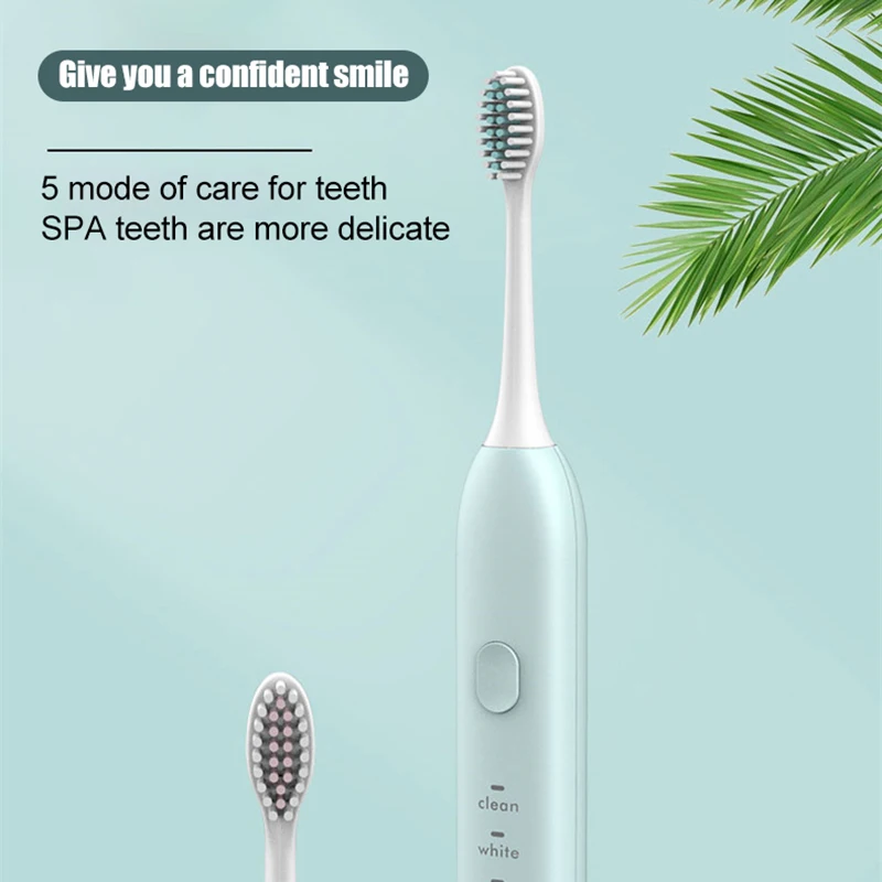 

3 Levels of Care Mode Soft Hair Automatic Tooth Brushes Clean and Whiten Tooth Cleaner Electric Toothbrush USB Charge Ultrasonic