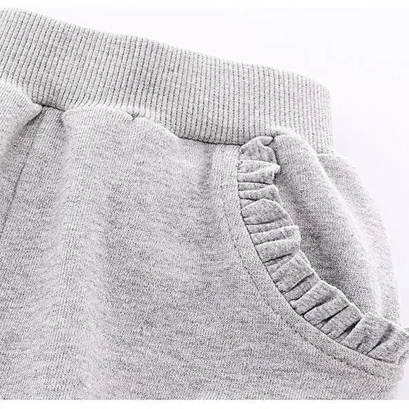 

2021 Girls' Pants Children's Sports Pants Spring And Autumn Trousers Girls Casual Trousers Korean Clothes Plus Velvet Pants