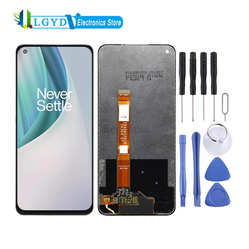 

ЖК-дисплей Экран для OnePlus Nord/8 Nord 5G / Z Nord N100/ N10 5G BE20299 сенсорный Экран полный комплект аналого-цифрового преобразователя в сборе Запчасти для а...