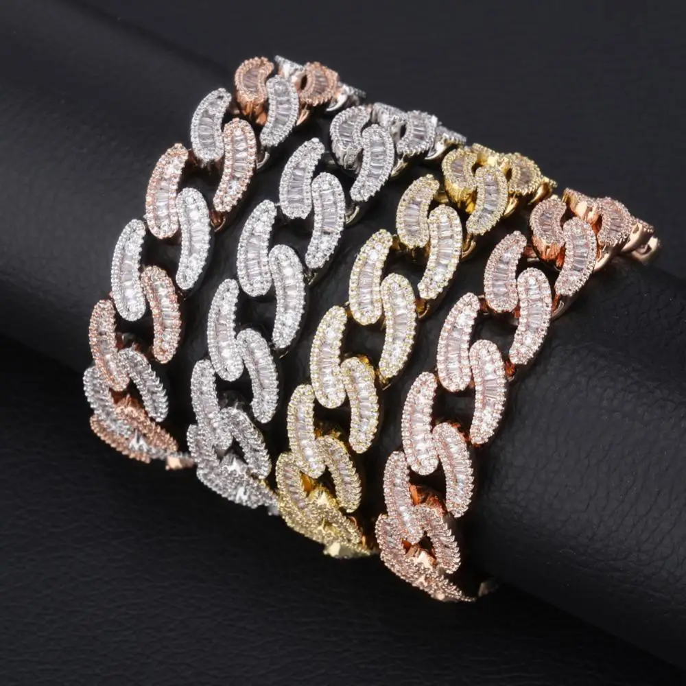 Мужской кубинский браслет с замком Майами 14 мм|Цепочки и браслеты| |