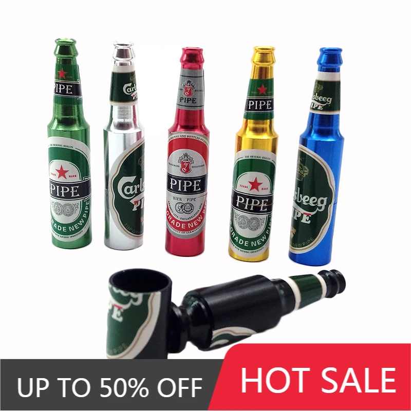 Мини Пивная Дымчатая металлическая трубка портативная креативная курительная