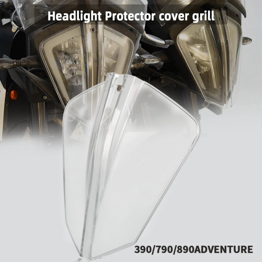 

FOR 390 ADVENTURE 2020-2021 790 ADVENTURE S R 2019-2021 890 ADVENTURE R 2020-2021 Headlight Protector Grille Guard Lense Cover