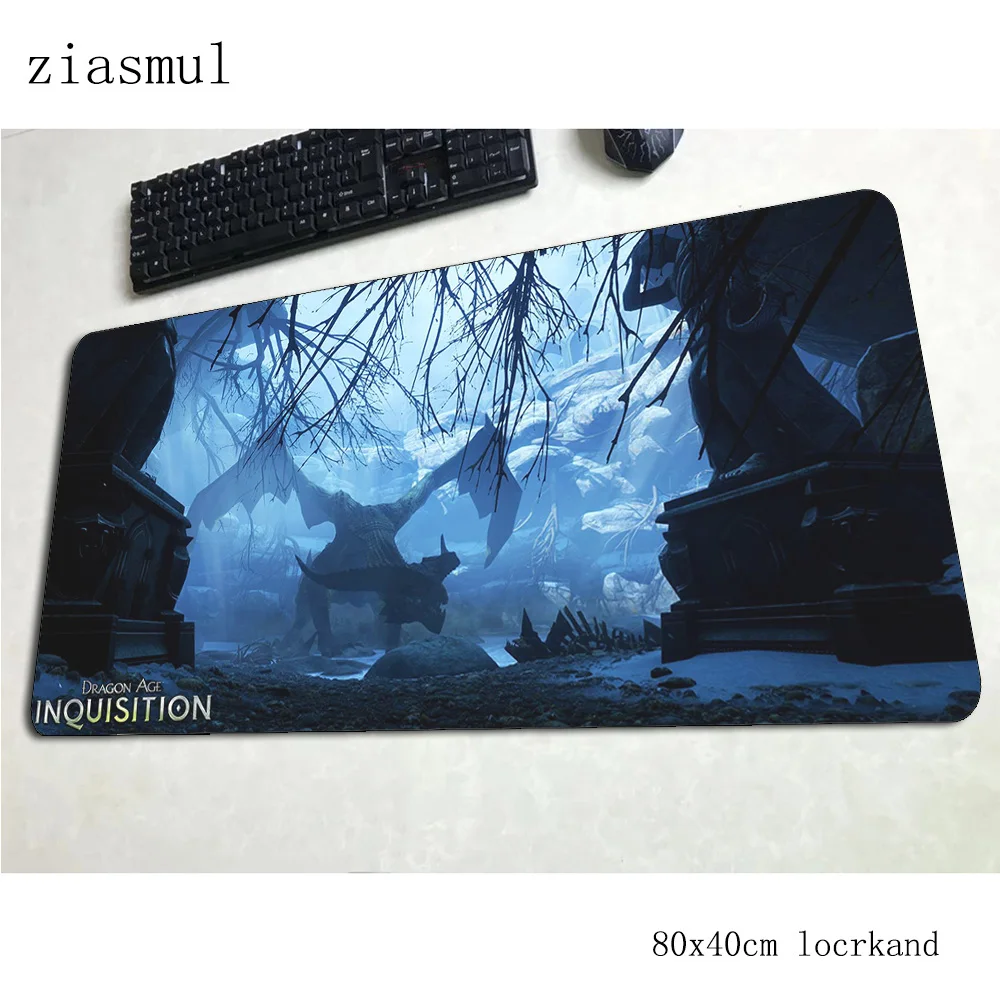 Коврик для мыши dragon age 80x40 см игровой коврик в стиле аниме офисный Настольный