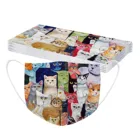 10100 шт. с рисунком кошки из мультфильма одноразовая маска 3Ply фильтры петли уха Уход за кожей лица маска для взрослых Для женщин человек Mascarillas рот маска Mscara
