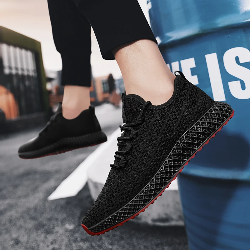 

Summer Breathable Air Mesh Running Shoes Comfortable Light Casual Men's Sneakers Outdoor Jogging Trainers Shoes Big Size 39-46