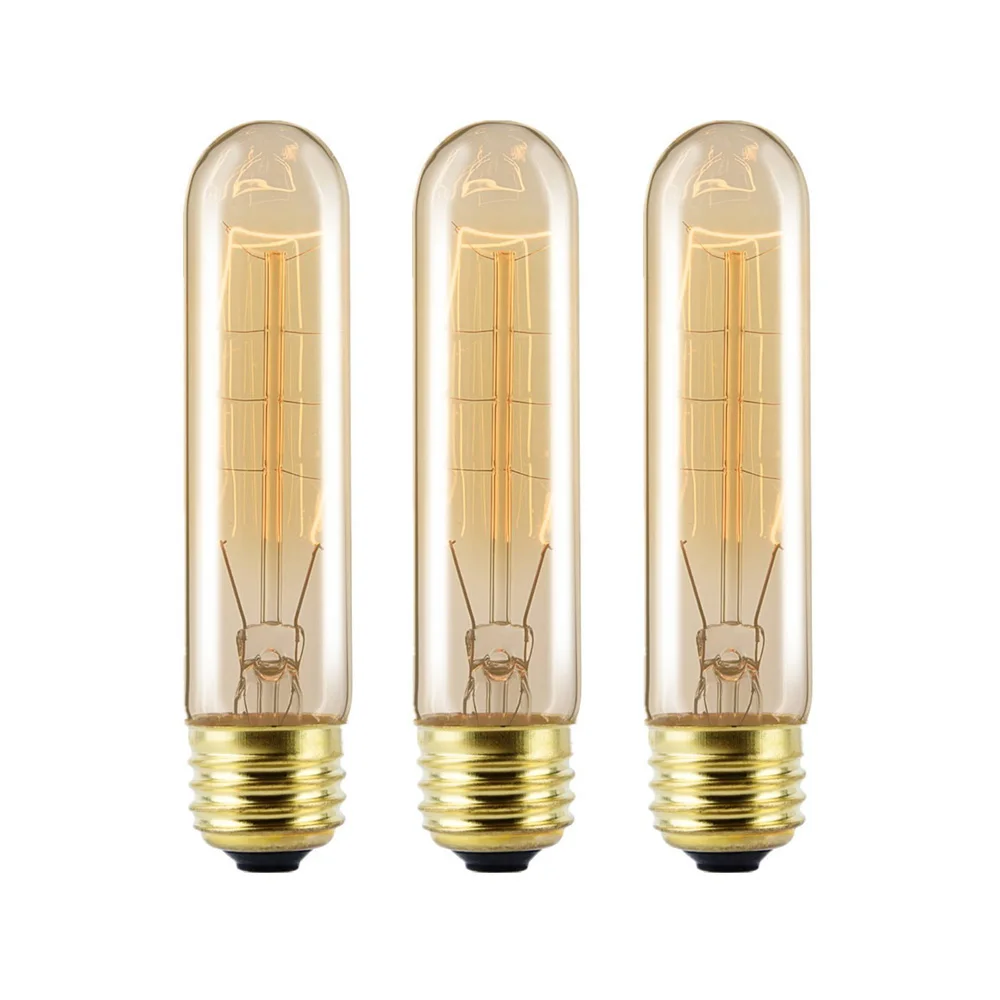 

6pcs T10 Edison bulb AC120V 240V 40W E27 Retro Filament Incandescent Vintage Edison Light LAMP