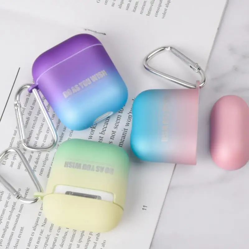 6 цветов градиентный силиконовый чехол для Apple Airpods 1 2 Защитная крышка Bluetooth